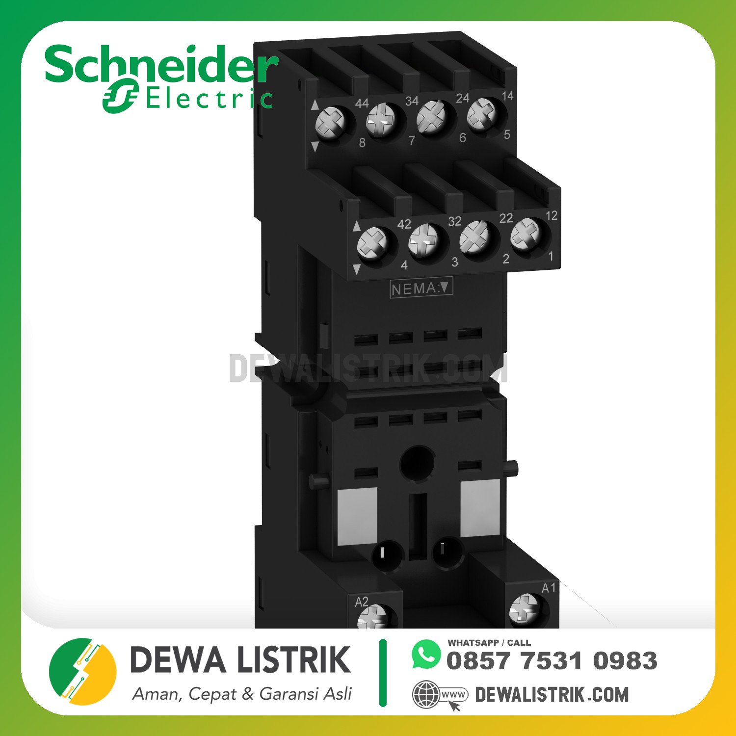 [ RXZE2S111M ] SOKET UTK RELAY RXM3 | Dewa Listrik